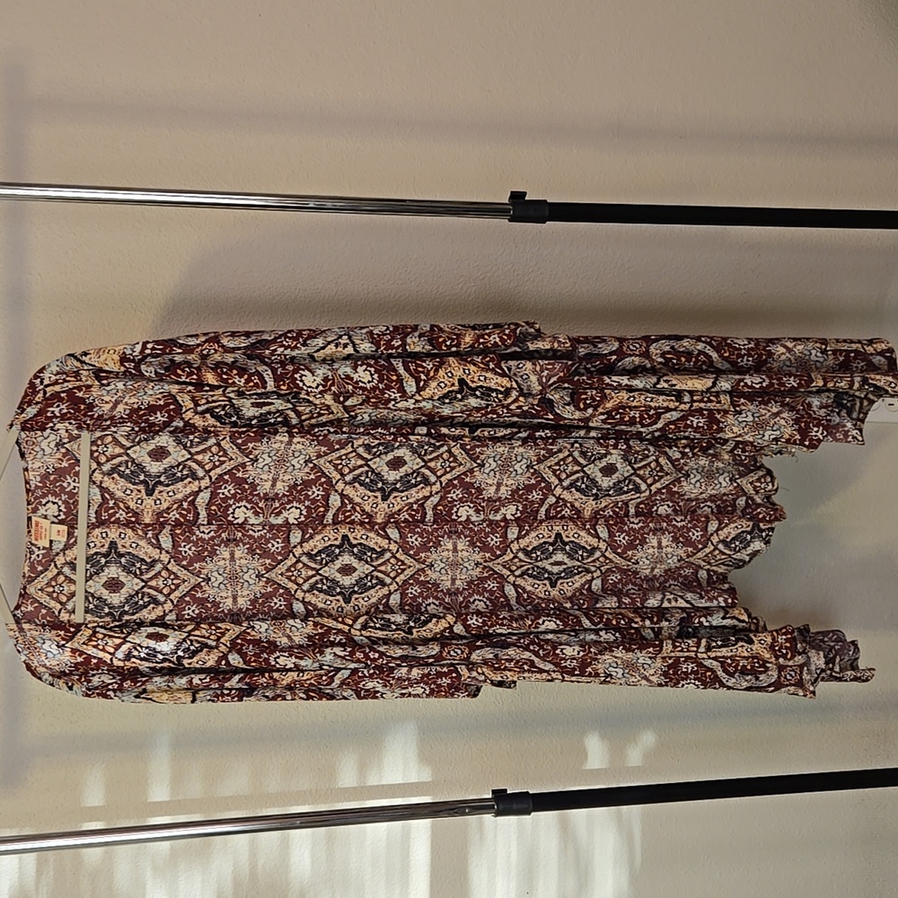 Mossimo Supply Co. Multicolor Patterned Duster